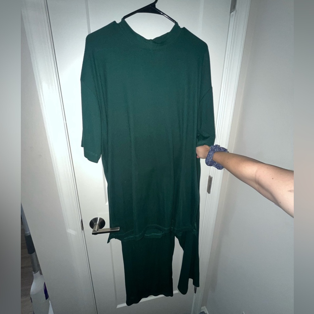 Dressed in LALA Green Cropped Pant Matching Set